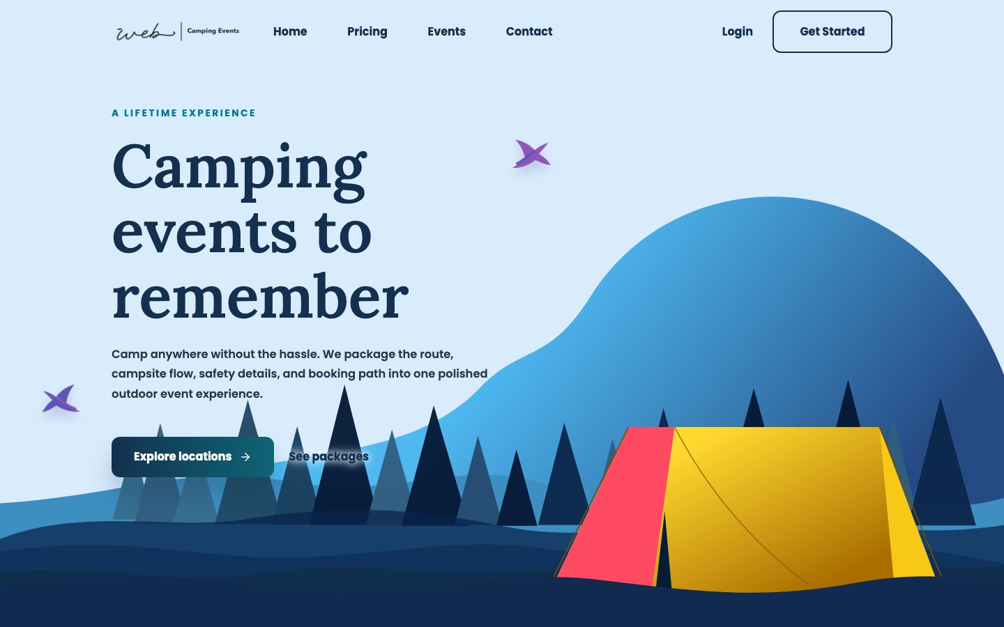 Camping Landing Page 4 preview