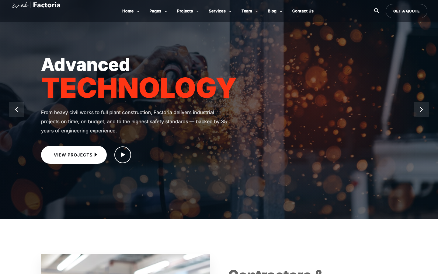 Industrial Landing Page 1 preview