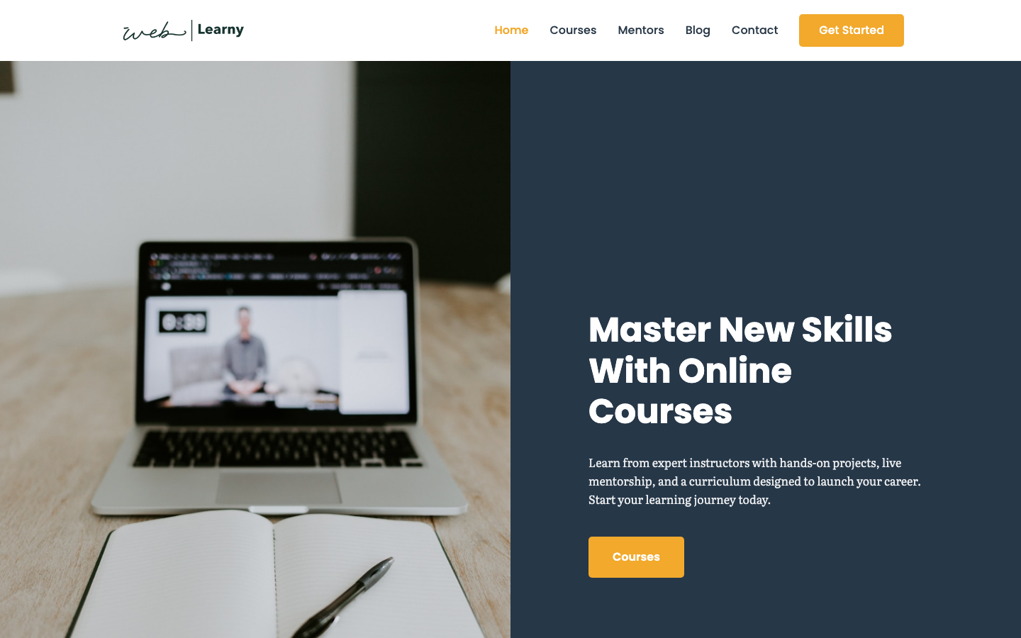 Learning & Education Landing Page 1 preview