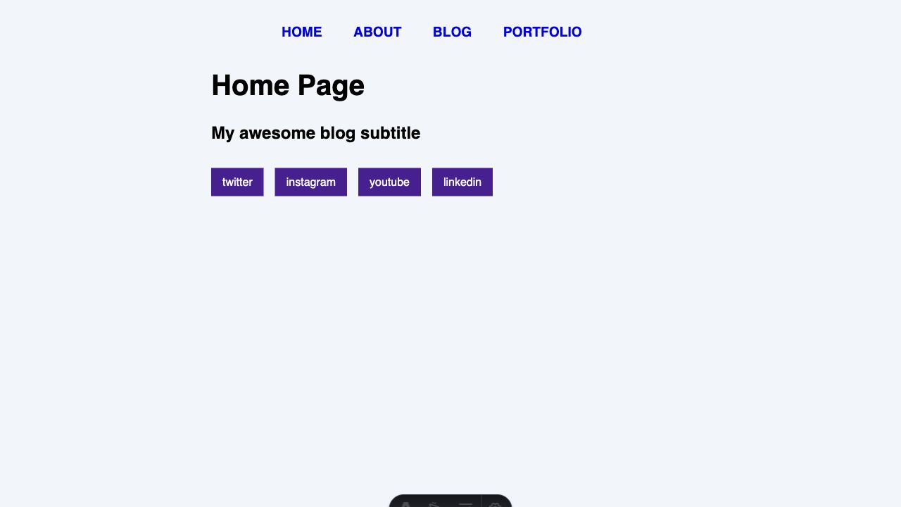 Astro Blog Tutorial website preview