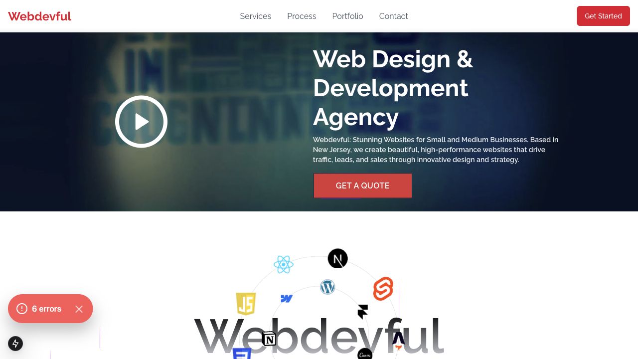 Webdevful Agency website preview