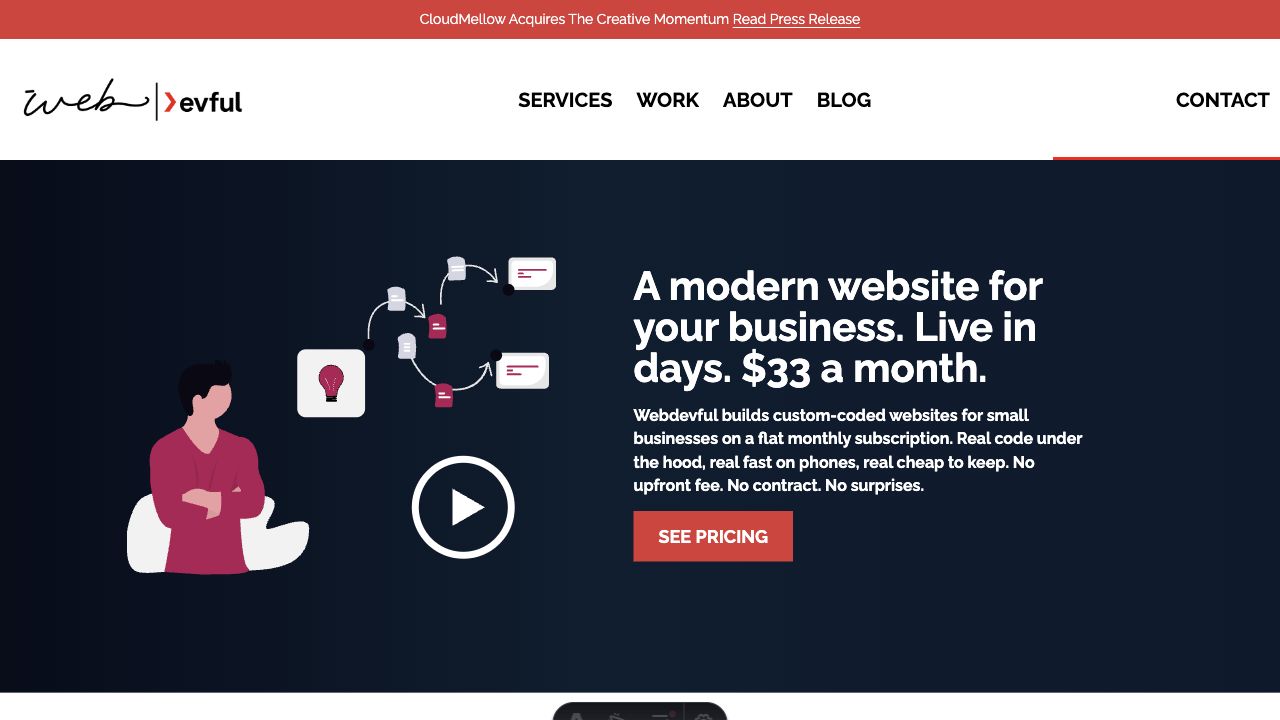 Professional Services website template preview