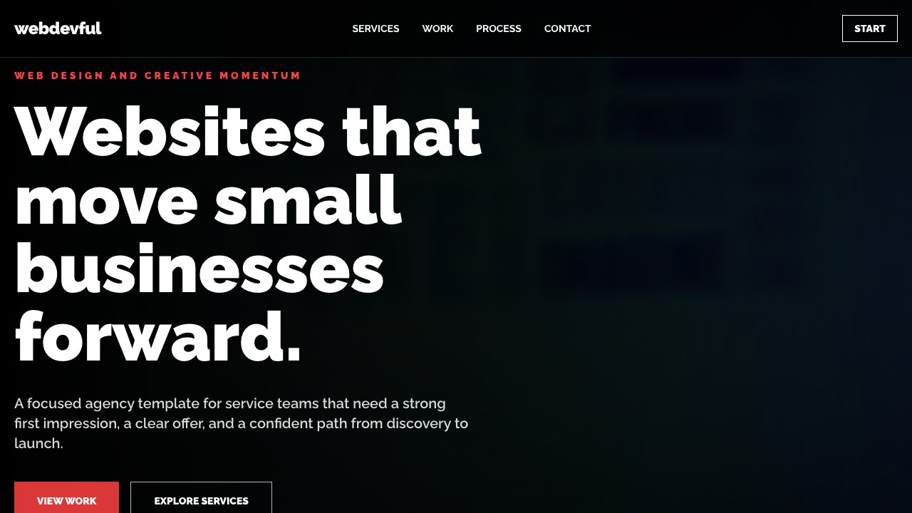 Webdevful Services template preview